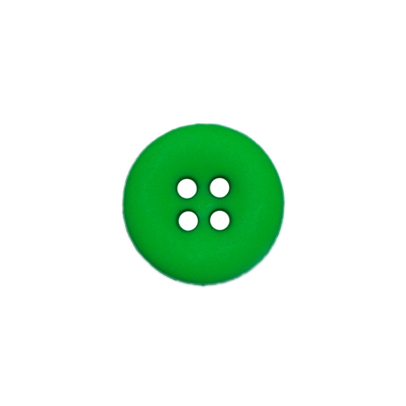 15mm Green Matte Round Edged Buttons (5 Pcs)