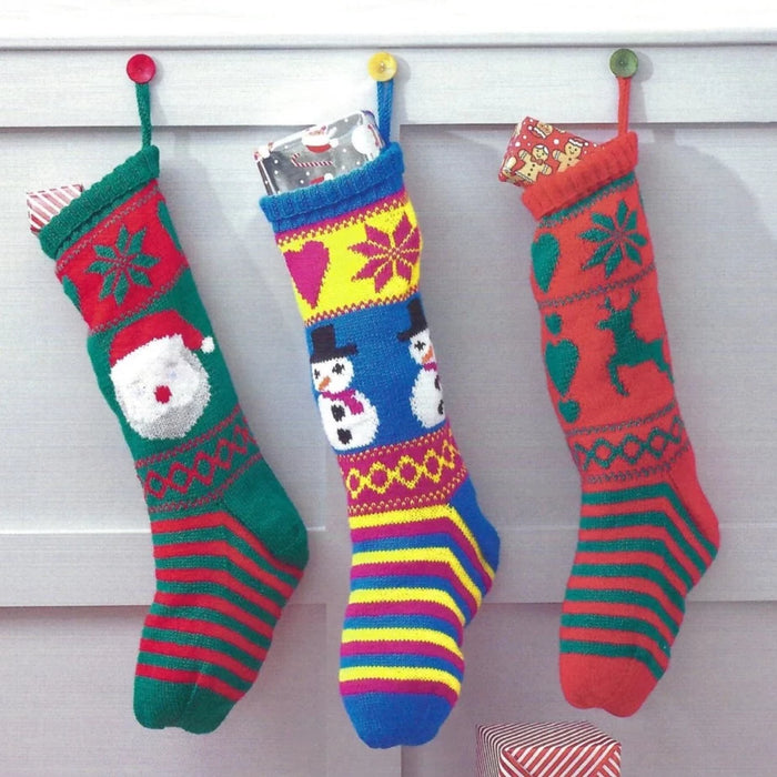 James C Brett JB811 - Christmas DK Double Knitting Pattern - Christmas Stockings