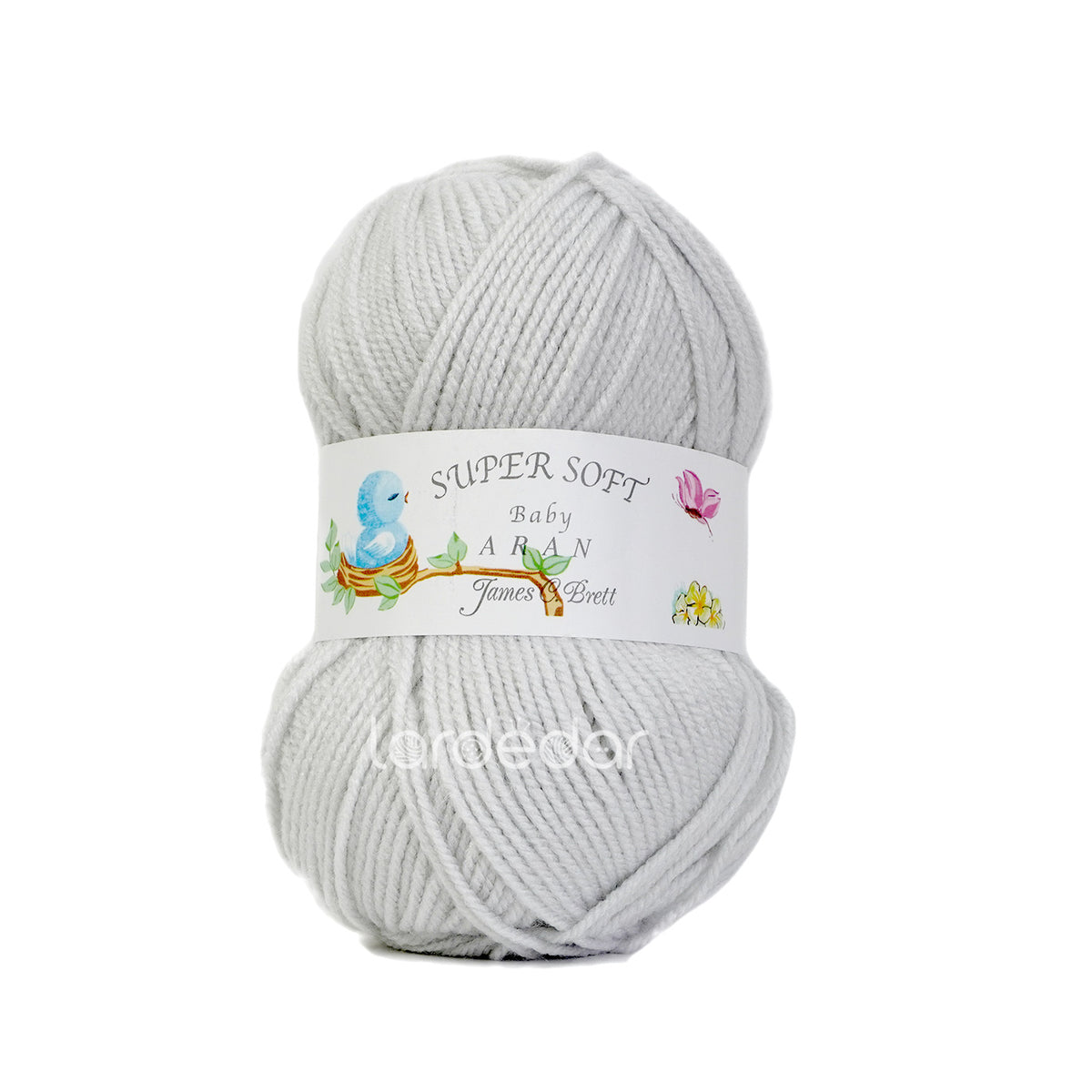 James C Brett Baby Aran Yarn BA11 Silver Grey 100g — Lardedar