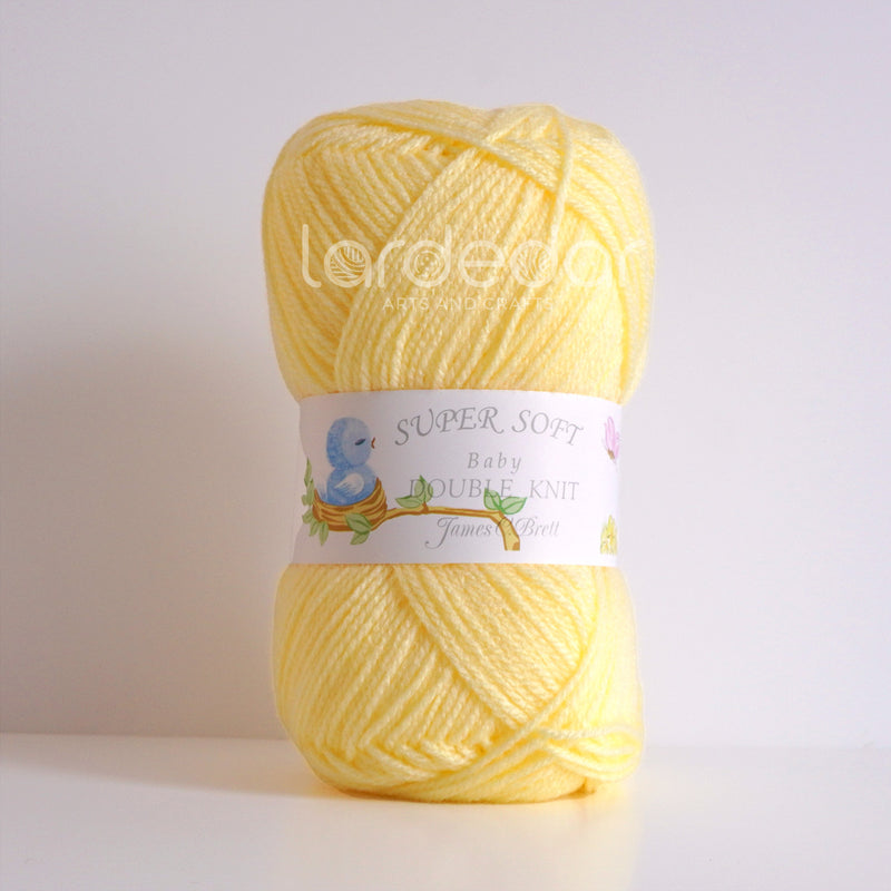 James C Brett Baby DK Wool - BB2 Lemon - 100g Knitting Yarn