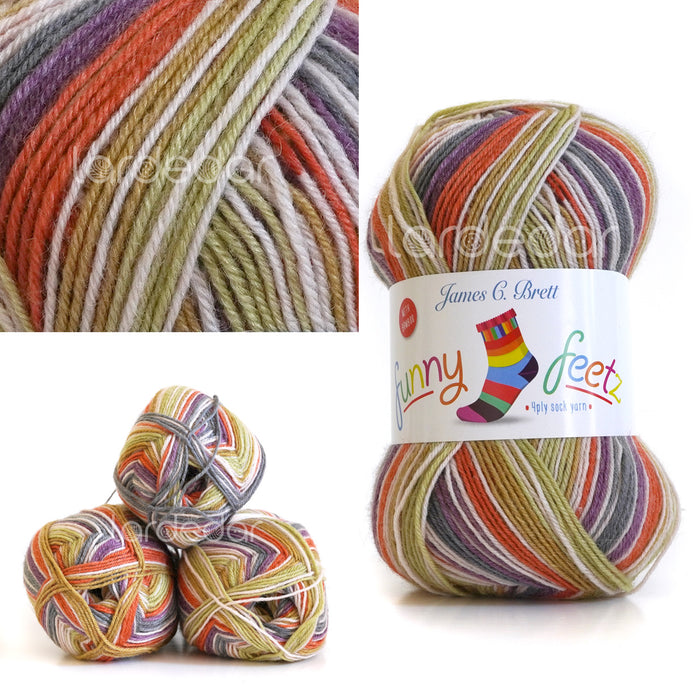 James-C-Brett-Funny-Feetz-4Ply-Sock-Yarn-FZB18-all