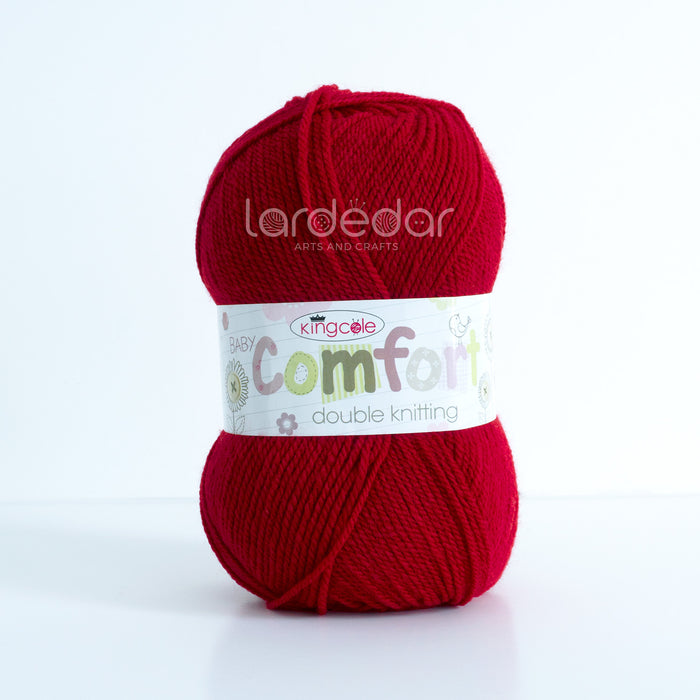 King Cole Comfort DK Yarn in Red - 615 - 100g Ball of Double Knitting Wool