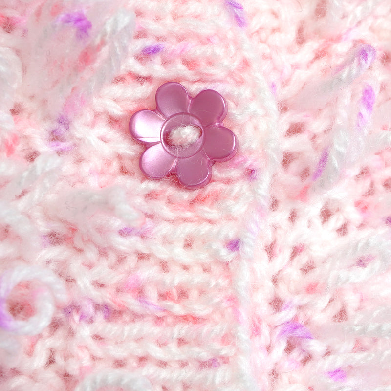 18mm Pink Pearl-Effect Daisy Flower Buttons (10 Pcs)