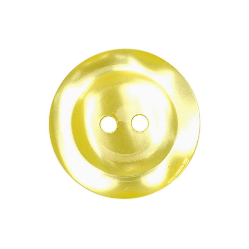 Lemon Yellow Two Tone Cardigan Buttons, Pearly Polyester (10 Pcs) 11.5mm, 15mm, 18mm or 20mm