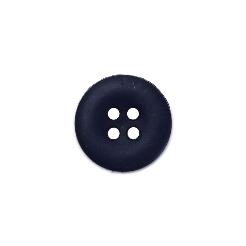 15mm Navy Matte Round Edged Buttons (5 Pcs)