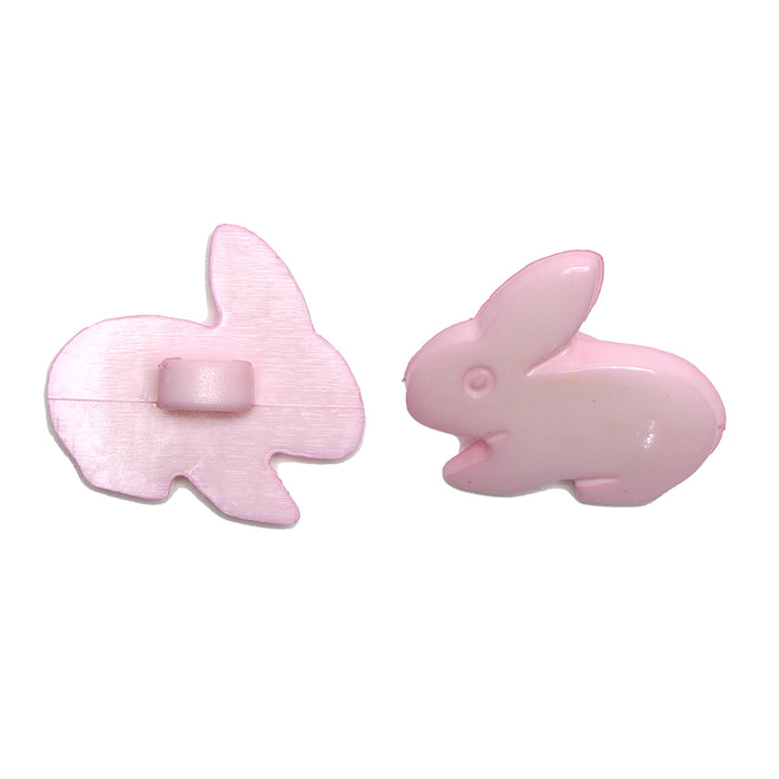 Pale Pink Plastic Rabbit Baby Buttons - 18mm Shank (5 Pcs) — Lardedar