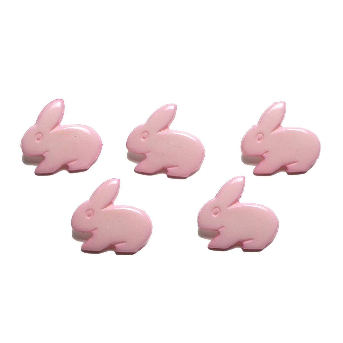 Pale Pink Plastic Rabbit Baby Buttons - 18mm Shank (5 Pcs) — Lardedar