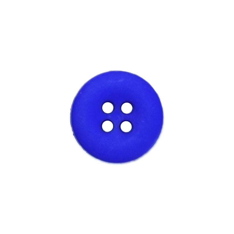 15mm Royal Blue Matte Round Edged Buttons (5 Pcs)