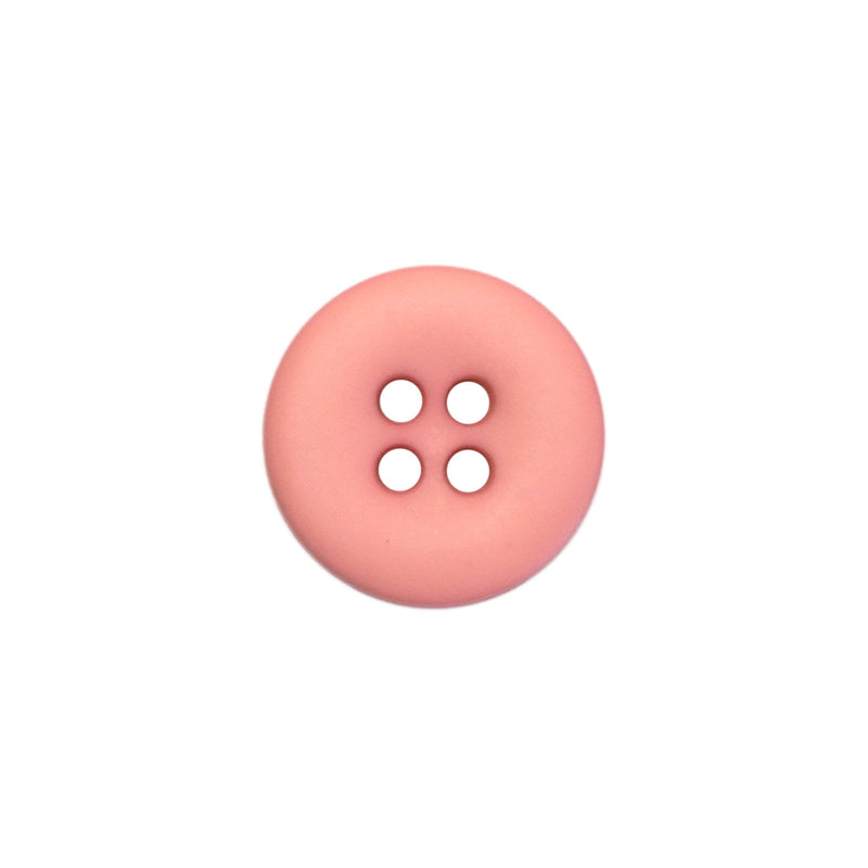 15mm Dusky Pink Matte Round Edged Buttons (5 Pcs)