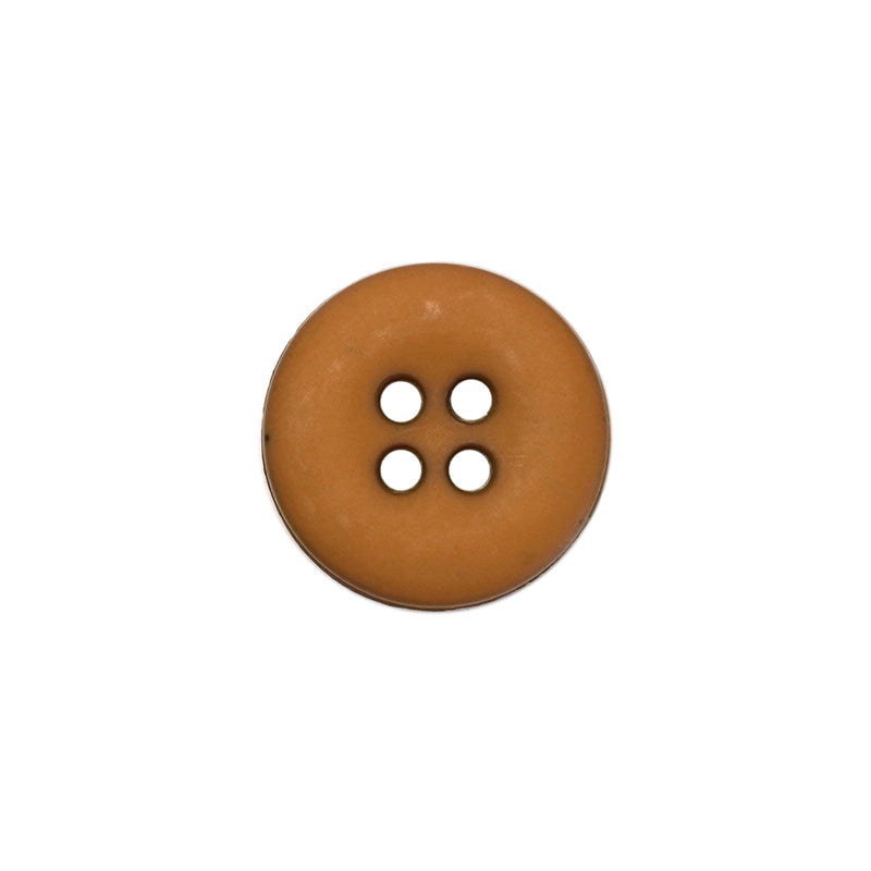 15mm Tan Brown Matte Round Edged Buttons (5 Pcs)