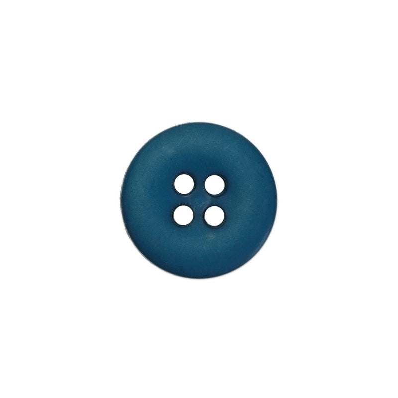 15mm Teal Matte Round Edged Buttons (5 Pcs)