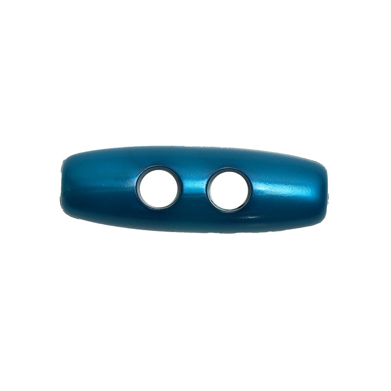 30mm Teal Pearl Effect Toggle Buttons 10 Pcs