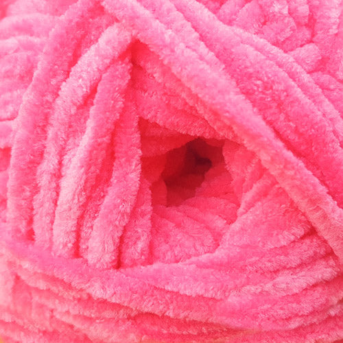 James C Brett Flutterby Chunky - B47 - Rich Pink - 100g Chenille Plush