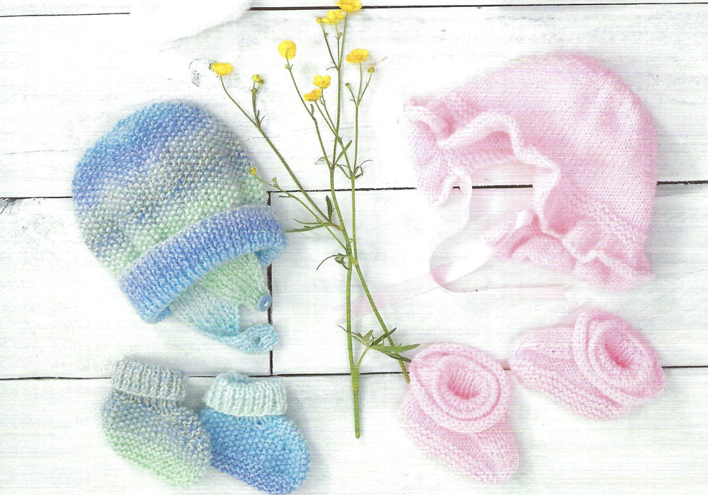 James C Brett JB688 Double Knitting Pattern - DK Hat & Bootees