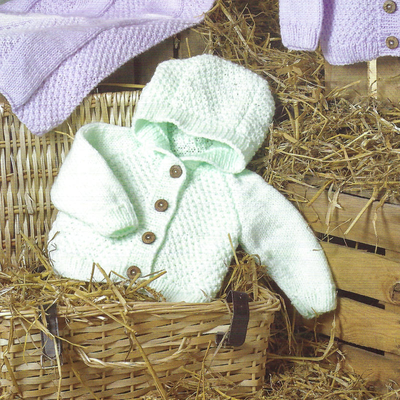 James C Brett JB784 Baby Aran Knitting Pattern - Cardigans & Blanket -  Intermediate (12-20 in)