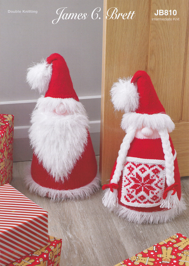 James C Brett JB810 - Christmas DK Double Knitting Pattern - Gonk Doorstops