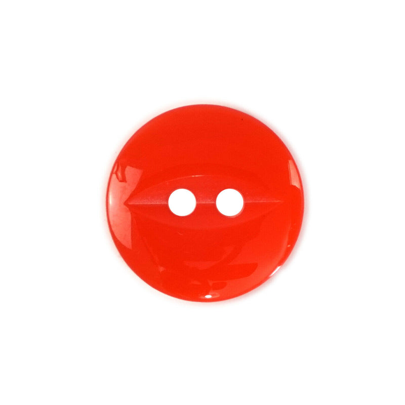 Solid Red Round Fish Eye Buttons 10pcs. 11mm, 14mm, 16mm or 19mm